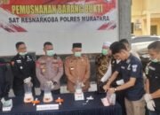 Polres Musi Rawas Utara Musnahkan 1.043 Gram Sabu dengan Cara Diblender