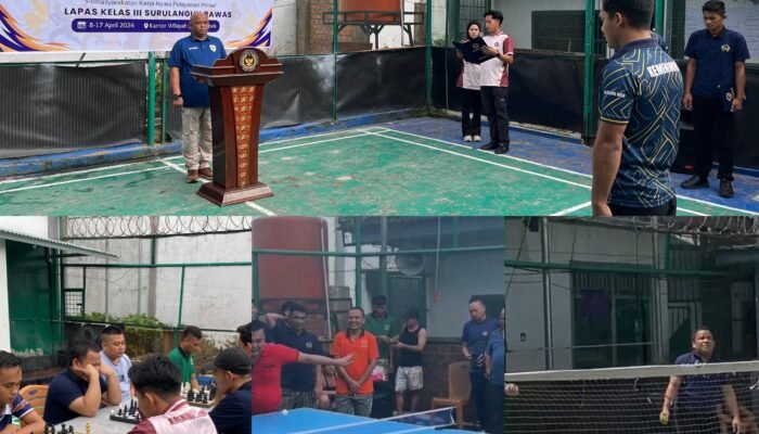 Lapas Kelas III Surulangun Rawas Gelar PORSENAP Sambut Hari Bakti Pemasyarakatan 2026
