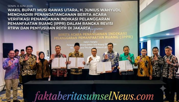 Wabup Muratara Hadiri Penandatanganan Verifikasi Penanganan Pelanggaran Tata Ruang di Kementerian ATR/BPN