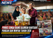 Pemdes Sungai Baung Salurkan Bantuan Pangan kepada 881 KPM