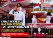 Camat Hazarika Pimpin Upacara HUT RI ke 81 di Rawas Ulu