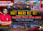 KONI Muratara Gelar Turnamen Bapor Korpri Piala KONI HUT RI ke-81,Diikuti 32 Tim SD dan 22 Tim OPD