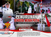 Upacara Penurunan Bendera Merah Putih Tingkat Kecamatan Rawas Ulu Berlangsung Khidmat